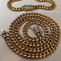 10mm Cuban Chain Set - Diamond Lock | Gold Nation