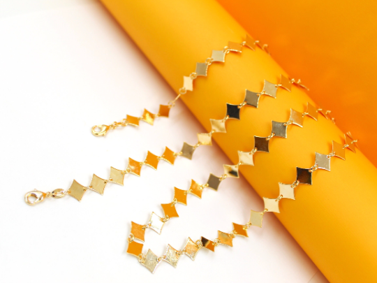 Diamond Cut Design Chain Necklace
