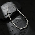 1 pc Punk Rock Style Silver Link Chain Collar Necklace Daily Music Festival Gothic Jewelry