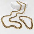 8mm Miami Cuban Link Box Lock Necklace Jewelry Set