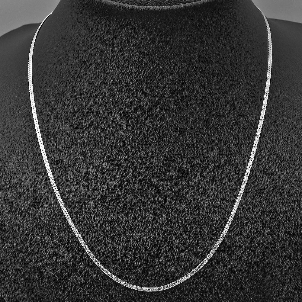 18" Real Sterling Silver Panther Link Chain – Sleek, High Shine Necklace DGC1044 C-1001
