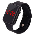 Color: Gold - Simple Digital Watch for Men Women Fashion Sport LED Electronic Watch Black Silicone