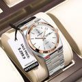 Color: Gold - POEDAGAR Luxury Watch For Man Waterproof Luminous Date Week Stainless Steel Men Watch