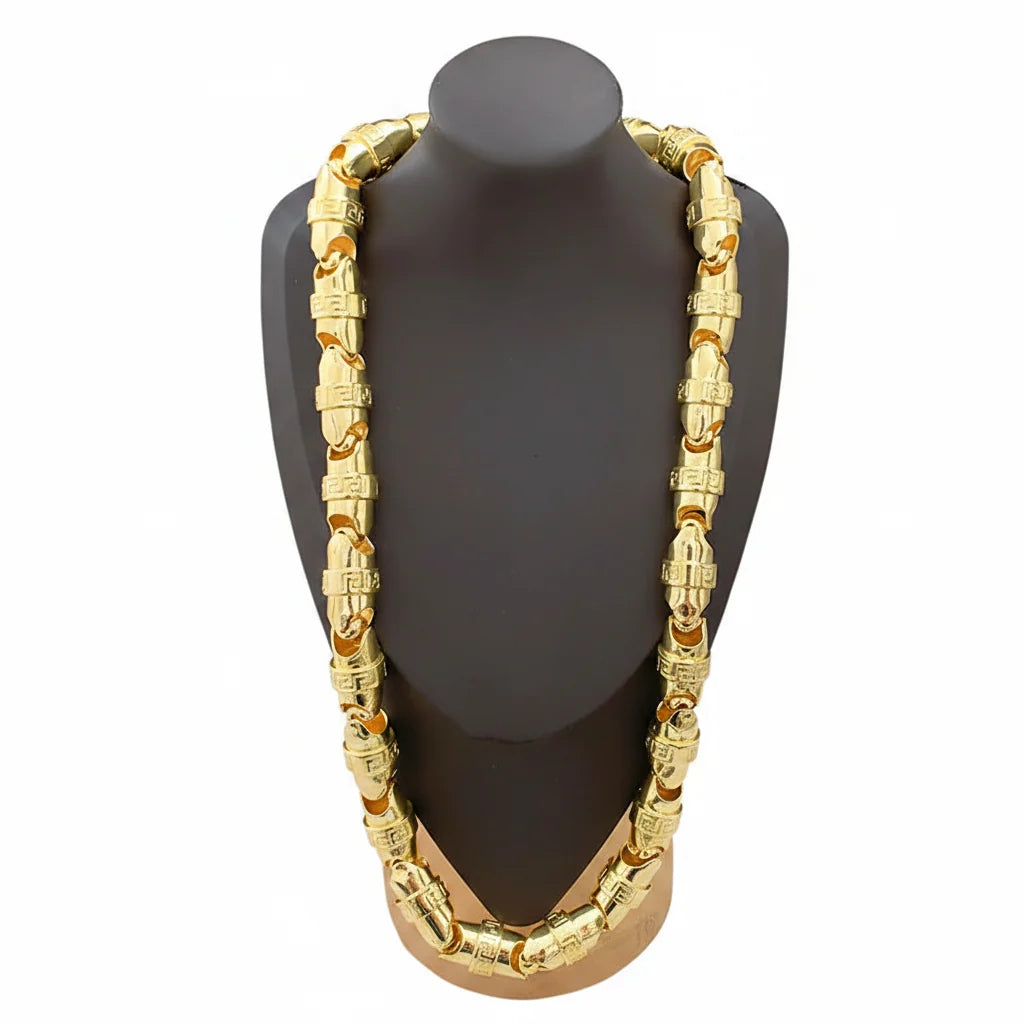 75cm 18K Gold-Plated Bold Chain Necklace – Hip Hop Fashion Jewelry for Men