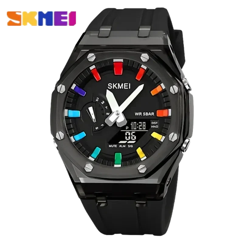 Color: Gold, Ships From: CHINA - SKMEI Waterproof Men Watch Countdown Stopwatch Led Light Electroni