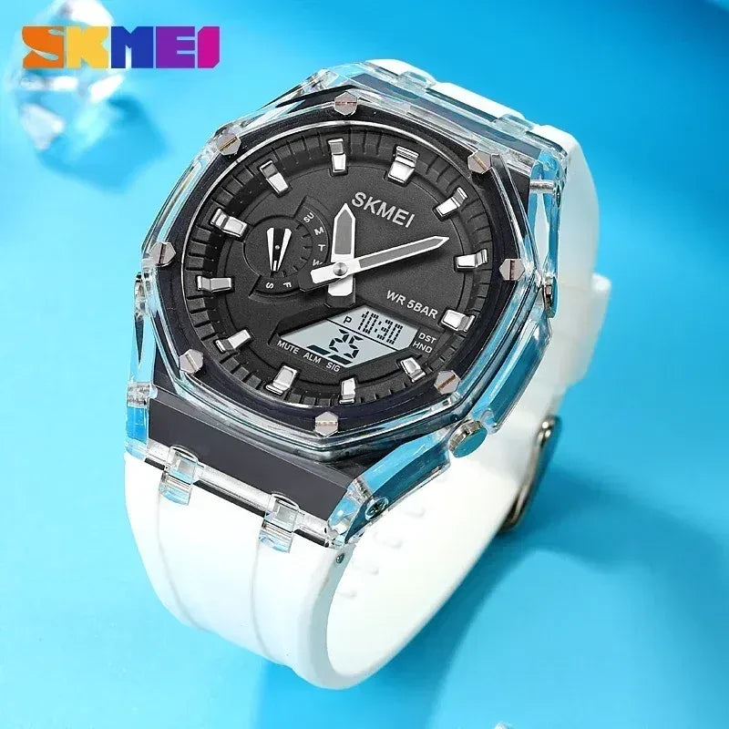 Color: Gold, Ships From: CHINA - SKMEI Waterproof Men Watch Countdown Stopwatch Led Light Electroni