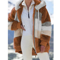 Women’s Hooded Zip-Front Patchwork Jacket