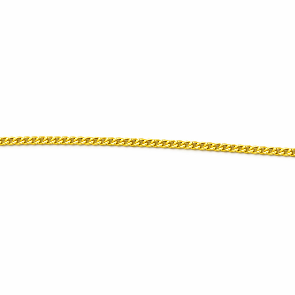 18K Gold Plated Curb Chain Necklace for Men & Women TGC1001